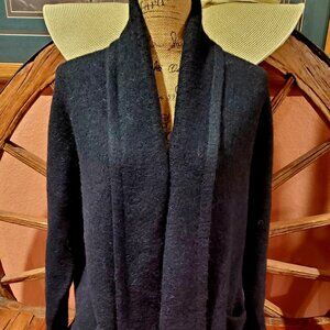 Unisex Baby Alpaca Long Sweater – Handcrafted Andean Warmth, M size, Black
